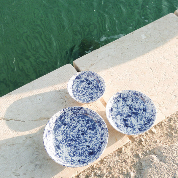 Aquablaue Palermo Keramik Schalen und Schüsseln