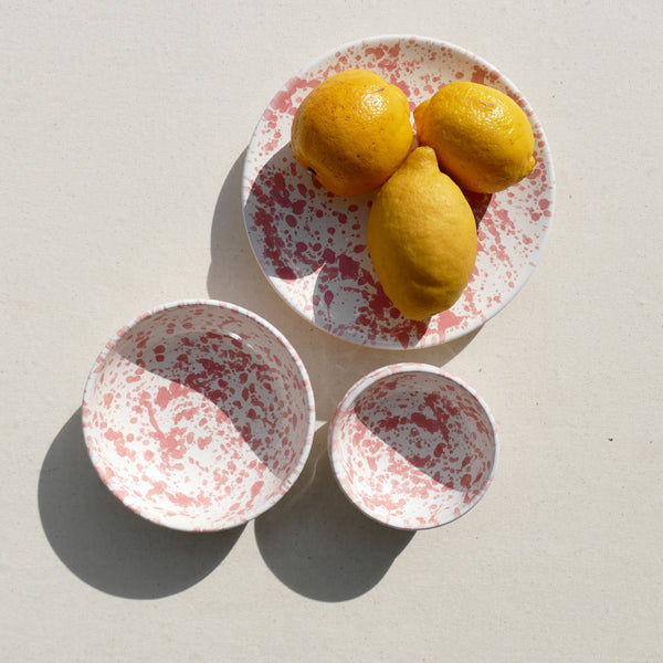 Taormina Schälchen und Dessertteller in korallenrosa
