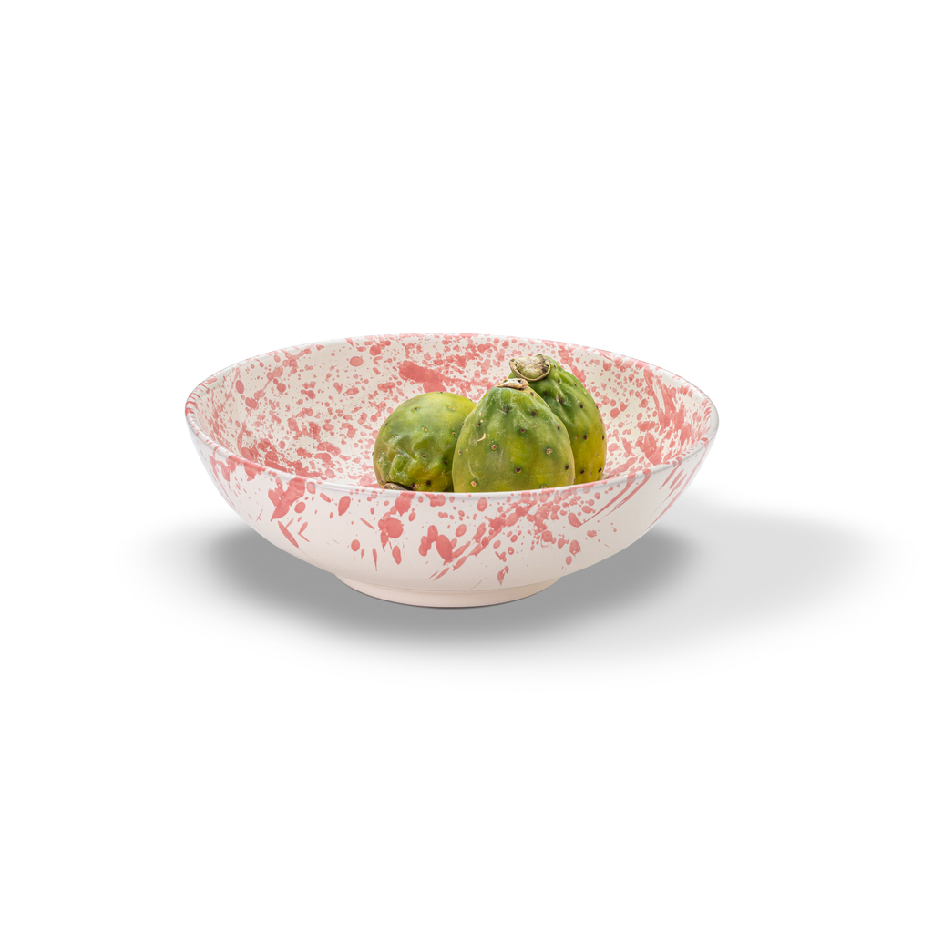 Video von der Keramik Schale in rosa von STUDIO SICILY mit 25 cm Durchmesser perfekt für Obst oder Salate geeignet