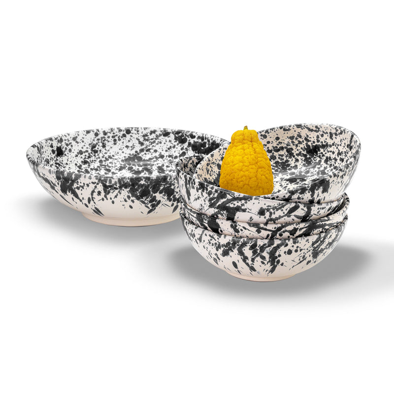 STUDIO SICILY - Pastaschalen und Servierschalen im Bundle als Spaghettata Set für 4 in schwarz aus Catania Kollektion online kaufen