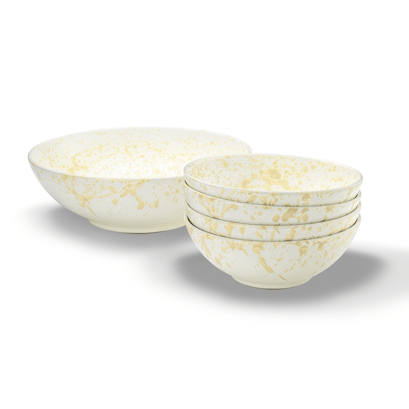 STUDIO SICILY - Pastaschalen und Servierschalen im Bundle als Spaghettata Set für 4 in gelb aus Modica Kollektion online kaufen